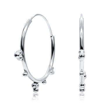Stunning Silver Hoop Earring HO-1754